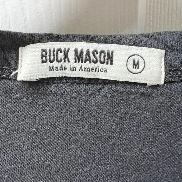 Buck Mason Crew Neck Short Sleeve T-shirt in Black - Picture 5 of 5